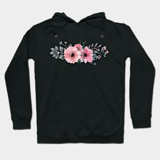 Pink flower like water colors Hoodie